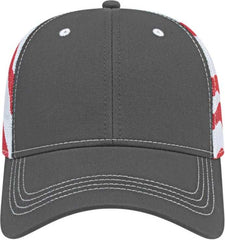 Cap America I2011 Flag Mesh Back Cap - Charcoal White - HIT a Double - 2