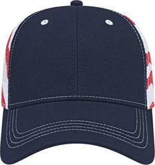 Cap America I2011 Flag Mesh Back Cap - Navy White - HIT a Double - 2