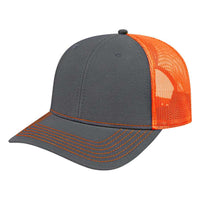 Cap America I3028 Modified Flat Bill with Mesh Back Cap   Caramel Blaze | HIT a Double