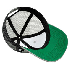 Cap America I3035 Blended Wool Acrylic Modified Flat Bill with Mesh Back Cap - Heather Navy - HIT a Double - 3