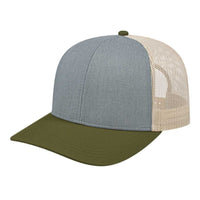 Cap America I3038 Poly/Cotton Mesh Back Cap   Heather Loden Stone | HIT a Double