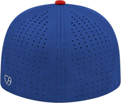 Cap America i8503 Flexfit Perforated Performance Cap - Royal Red - HIT a Double - 3