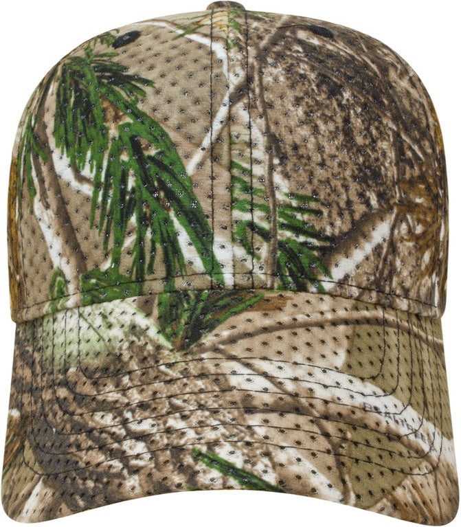 Cap America I2028 Polyester Large Mesh Camo Cap - Realtree AP | HIT a Double