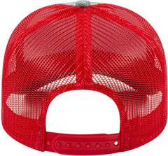 Cap America I3035 Blended Wool Acrylic Modified Flat Bill with Mesh Back Cap - Heather Red | HIT a Double
