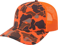 Cap America i2023 Duck Camo Trucker Mesh Back Cap - Blaze | HIT a Double