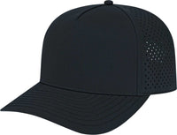 Cap America i8540 Premium Water-Resistant Perforated Cap - Black | HIT a Double