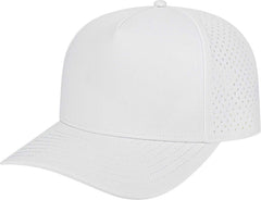 Cap America i8540 Premium Water-Resistant Perforated Cap - White | HIT a Double