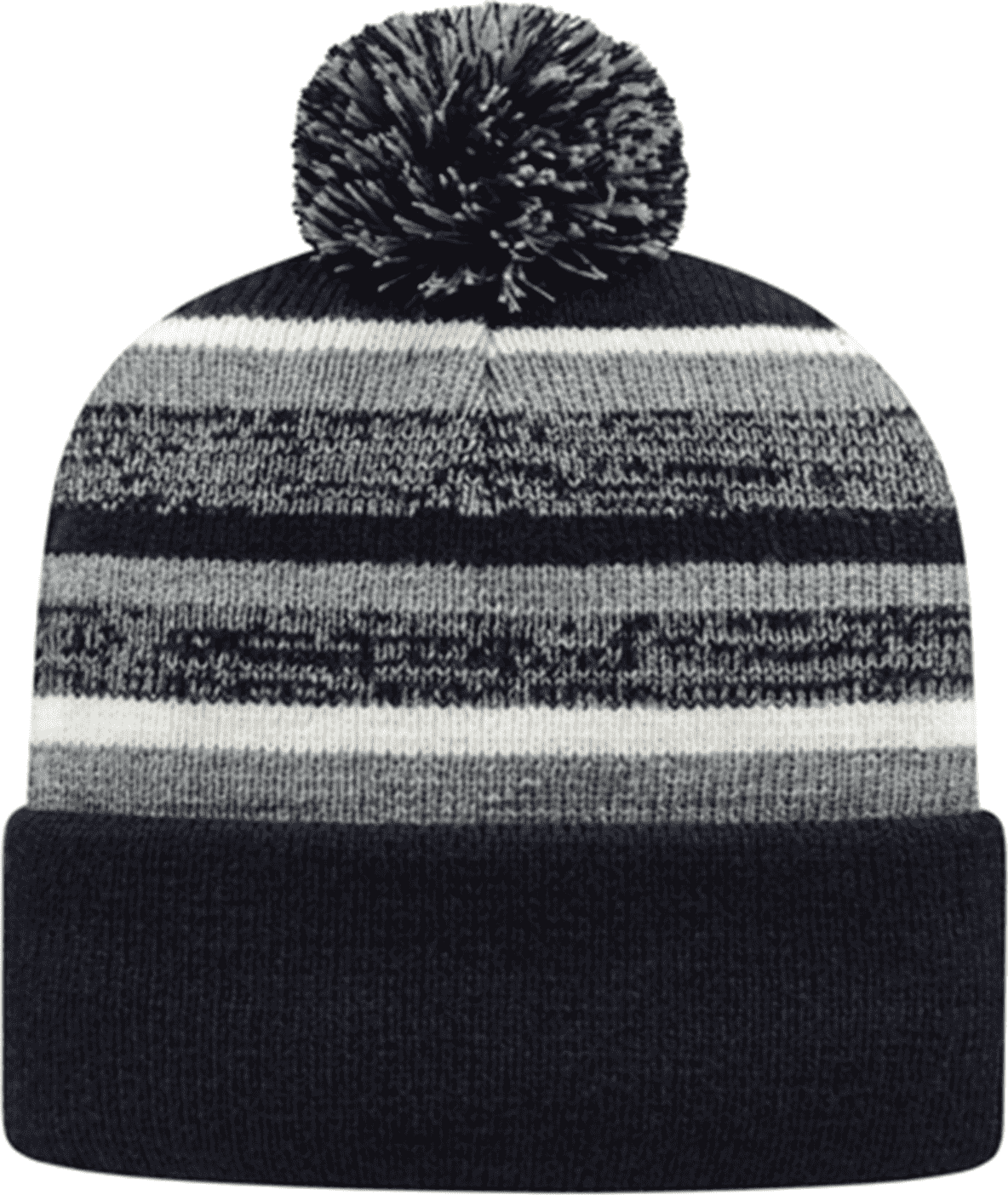 Cap America IK65 Fleece Lined Knit with Cuff Beanie   Heather Navy White   HIT a Double   1
