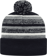 Cap America IK65 Fleece Lined Knit with Cuff Beanie   Heather Navy White   HIT a Double   1