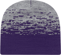 Cap America RKS9 USA Made Static Pattern Knit Beanie   Purple Heather   HIT a Double   1