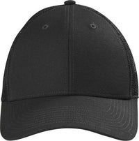 CornerStone CS811 Canvas Mesh Back Cap - Black | HIT a Double