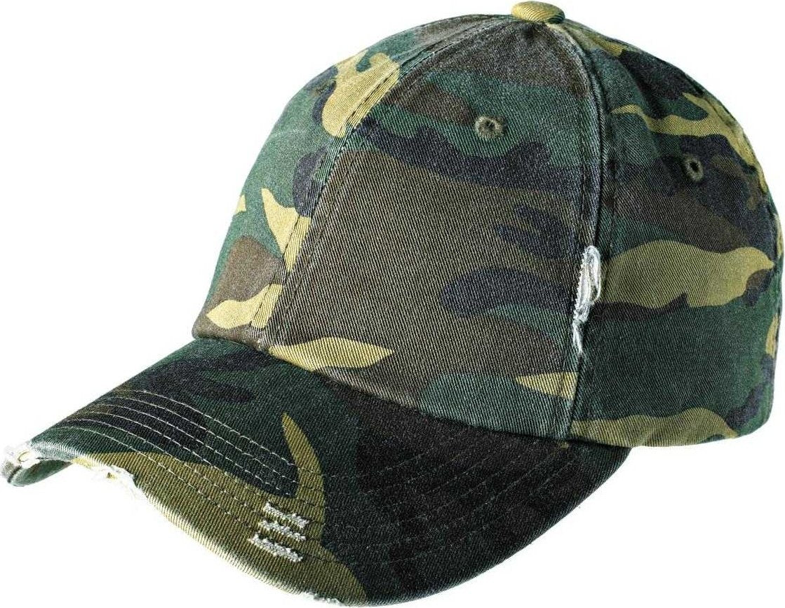 District DT600 Distressed Cap - Military Camo | HIT a Double