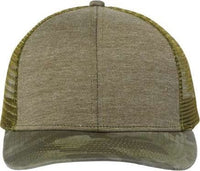 Dri Duck 3358 Pique Trucker Cap - Olive Camo | HIT a Double
