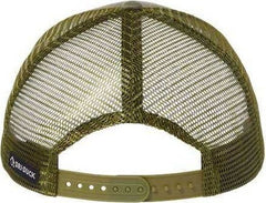 Dri Duck 3358 Pique Trucker Cap - Olive Camo | HIT a Double