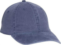 OTTO 10-271 Stretchable Washed Pigment Dyed Cotton Twill Low Profile Pro Style Soft Crown Cap - Navy | HIT a Double