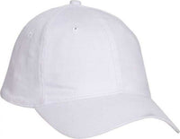 OTTO 10-271 Stretchable Washed Pigment Dyed Cotton Twill Low Profile Pro Style Soft Crown Cap - White | HIT a Double