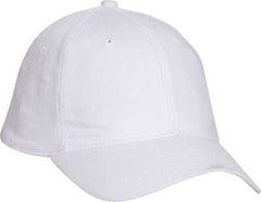 OTTO 10-271 Stretchable Washed Pigment Dyed Cotton Twill Low Profile Pro Style Soft Crown Cap - White | HIT a Double