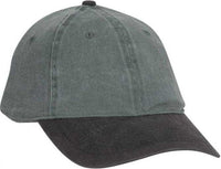 OTTO 10-271 Stretchable Washed Pigment Dyed Cotton Twill Low Profile Pro Style Soft Crown Cap - Black Dark Green | HIT a Double