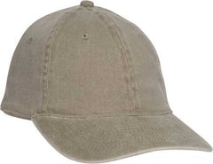 OTTO 10-271 Stretchable Washed Pigment Dyed Cotton Twill Low Profile Pro Style Soft Crown Cap - Khaki | HIT a Double