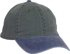 OTTO 10-271 Stretchable Washed Pigment Dyed Cotton Twill Low Profile Pro Style Soft Crown Cap - Navy Dark Green | HIT a Double