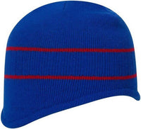 OTTO 100-630 100% Acrylic Knit Beanie with Stripes - Royal Red | HIT a Double