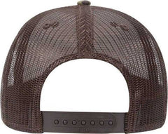 OTTO 105-1247 6 Panel Low Profile Syle Camouflage Cotton Twill Mesh Back Cap - Camo BrownMesh | HIT a Double