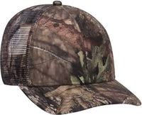 OTTO 171-1292 Mossy Oak Camouflage Superior Polyester Twill 6 Panel Low Profile Mesh Back Baseball Cap - Break Up Country - HIT a Double - 1