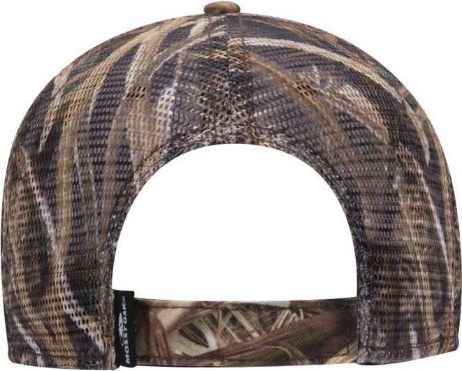 OTTO 171-1292 Mossy Oak Camouflage Superior Polyester Twill 6 Panel Low Profile Mesh Back Baseball Cap - Shadow Grass Blades | HIT a Double