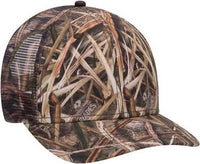 OTTO 171-1292 Mossy Oak Camouflage Superior Polyester Twill 6 Panel Low Profile Mesh Back Baseball Cap - Shadow Grass Blades | HIT a Double