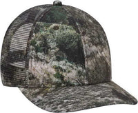 OTTO 171-1292 Mossy Oak Camouflage Superior Polyester Twill 6 Panel Low Profile Mesh Back Baseball Cap - Mountain Country Range | HIT a Double