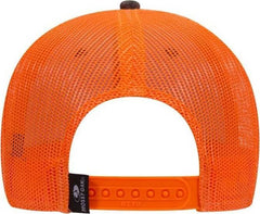 OTTO 171-1293  Mossy Oak Camouflage Superior Polyester Twill 6 Panel Low Profile Mesh Back Baseball Cap - Break Up Country Neon Orange | HIT a Double