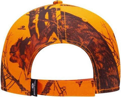 OTTO 171-1294  Mossy Oak Camouflage Superior Polyester Twill Sandwich Visor 6 Panel Low Profile Baseball Cap - Blaze | HIT a Double