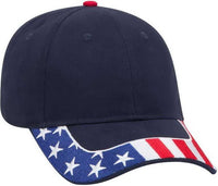 OTTO 58-710 6 Panel Low Profile Baseball Cap - Navy Flag | HIT a Double