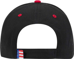 OTTO 58-756 6 Panel Low Profile Baseball Cap - Black Flag | HIT a Double