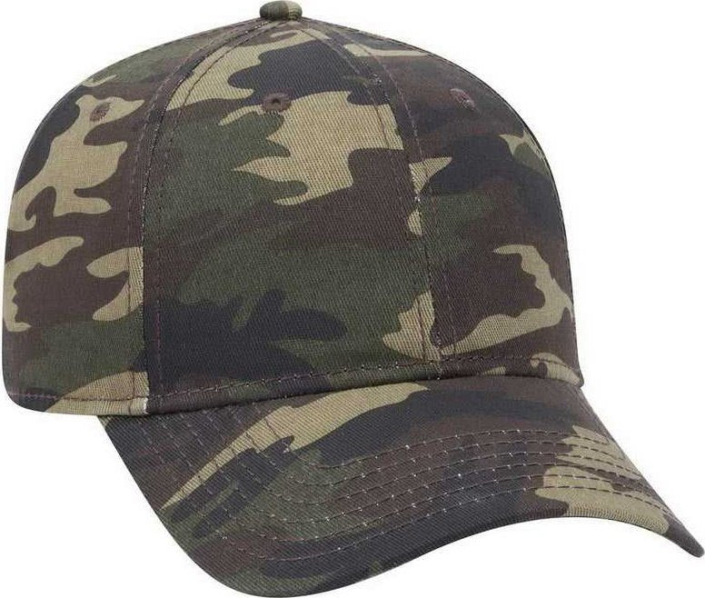 OTTO 78-1246 6 Panel Low Profile Syle Camouflage Cotton Twill Cap - Camo 8 | HIT a Double