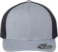 Flexfit 110M 110 Mesh-Back Cap - Heather Gray Black | HIT a Double