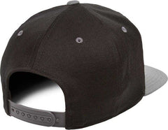 Flexfit 110 Flat Bill Snapback Cap - Black Gray | HIT a Double