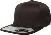 Flexfit 110 Flat Bill Snapback Cap - Black - HIT a Double