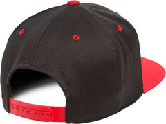 Flexfit 110 Flat Bill Snapback Cap - Black Red | HIT a Double