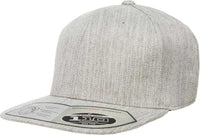 Flexfit 110 Flat Bill Snapback Cap - Heather Gray | HIT a Double