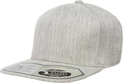 Flexfit 110 Flat Bill Snapback Cap - Heather Gray | HIT a Double