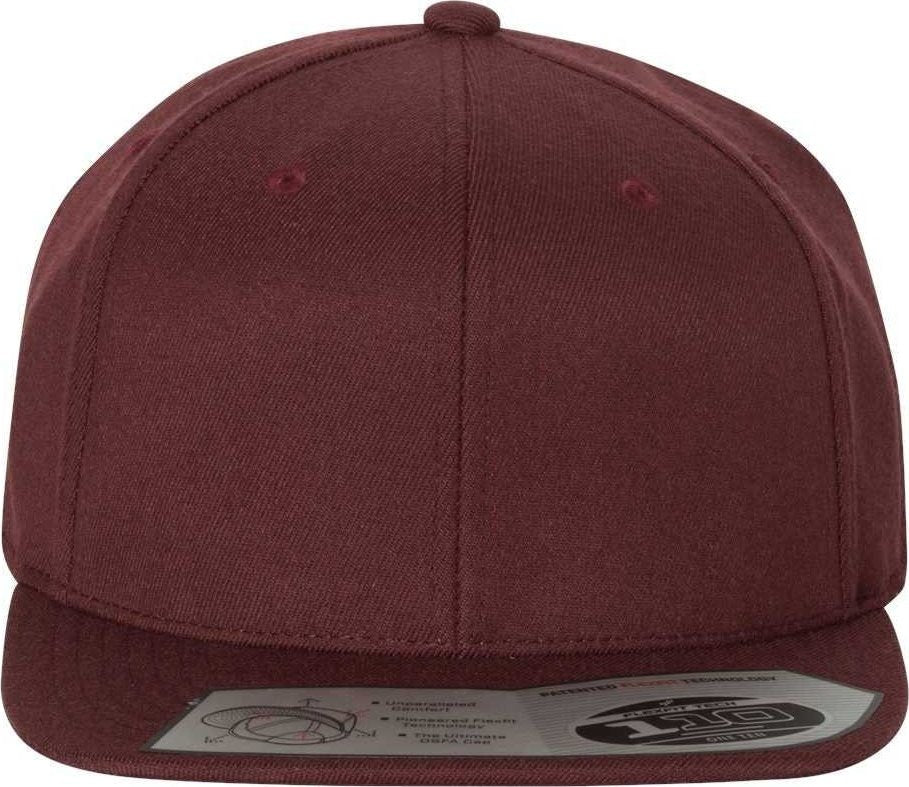 Flexfit 110 Flat Bill Snapback Cap - Maroon | HIT a Double