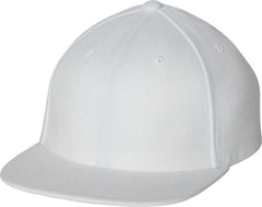Flexfit 110 Flat Bill Snapback Cap - White | HIT a Double