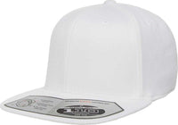 Flexfit 110 Flat Bill Snapback Cap - White | HIT a Double