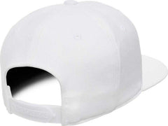 Flexfit 110 Flat Bill Snapback Cap - White | HIT a Double