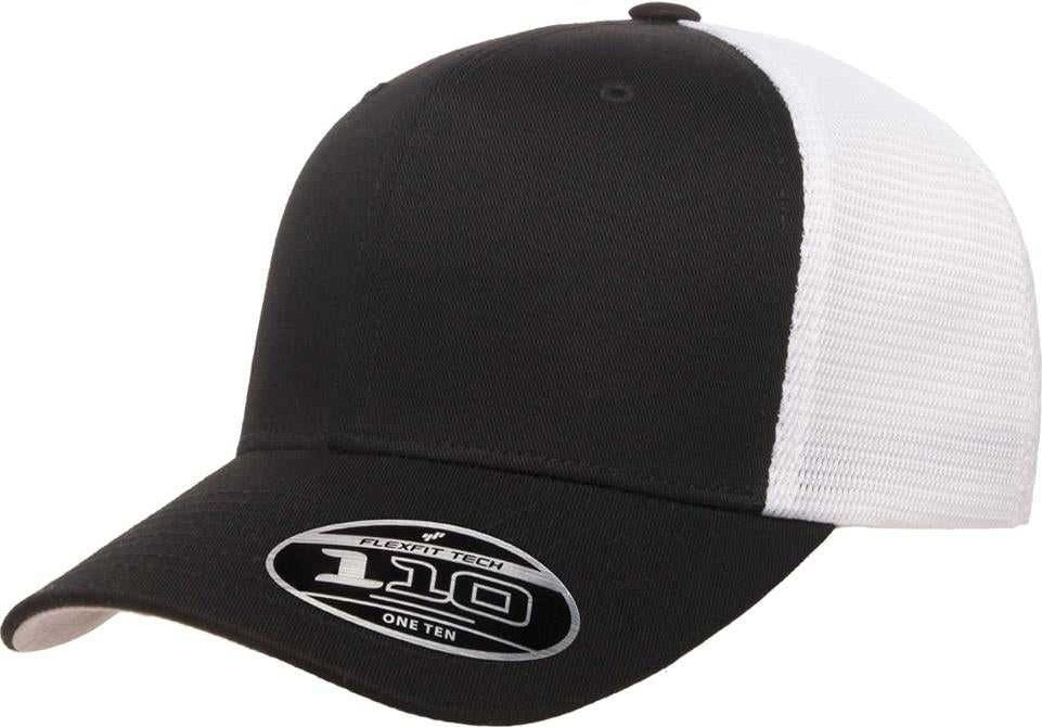 Flexfit 110 Mesh-Back Cap - Black White - HIT a Double