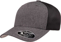 Flexfit 110 Mesh-Back Cap - Melange Charcoal Black - HIT A Double
