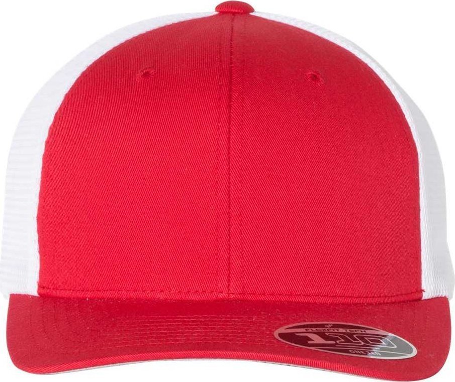 Flexfit 110 Mesh-Back Cap - Red White - HIT a Double