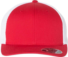 Flexfit 110 Mesh-Back Cap - Red White - HIT a Double