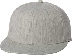 Flexfit 210 Flat Bill Cap - Heather Gray | HIT a Double